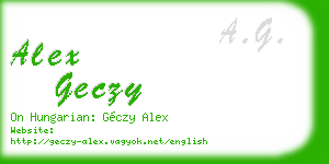 alex geczy business card
