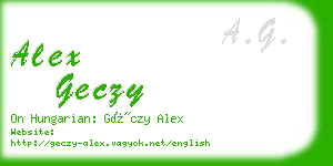 alex geczy business card